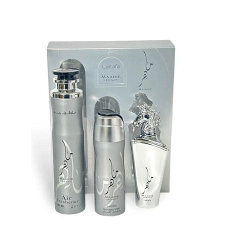 Lattafa Maahir Legacy Eau de Parfum (EDP) 3.4 oz / 100 ml Gift Set | wmafusion:6290362341260