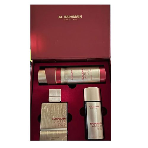Al Haramain Amber Oud Ruby Extrait de Parfum 1.0 oz / 30 ml Gift Set | wmafusion:6291106814323