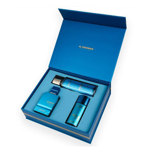 SET AL HARAMAIN AMBER OUD AQUA DUBAI UNISEX EDITION GIFT ( 3 PC )2.5 OZ EDP SP /1.2 OZ  EDP /BODY MIST | wmafusion:6291106816099