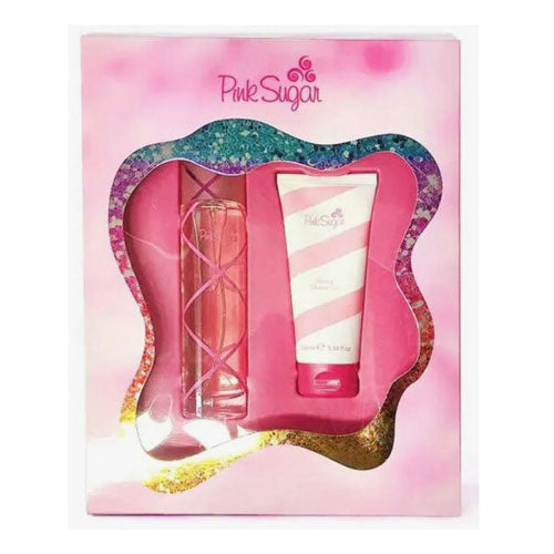 Set Aquolina Pink Sugar Women (2 Pc) Eau de Toilette (EDT) Spray 3.4 Oz / 100 ml / Shower Geal 3.4 oz / 100 ml | wmafusion:8054609784030