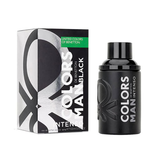 Benetton Men's Colors Black Intenso Eau de Parfum (EDP) 3.4 oz / 100 ml | wmafusion:8433982020575