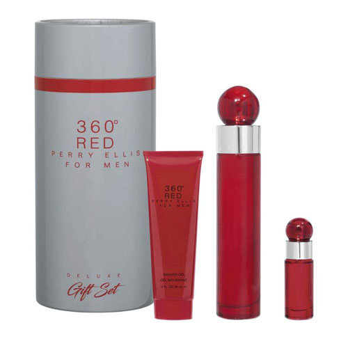 Perry Ellis 360 Red Eau de Toilette (EDT) 3.4 oz / 100 ml Gift Set | wmafusion:844061012875