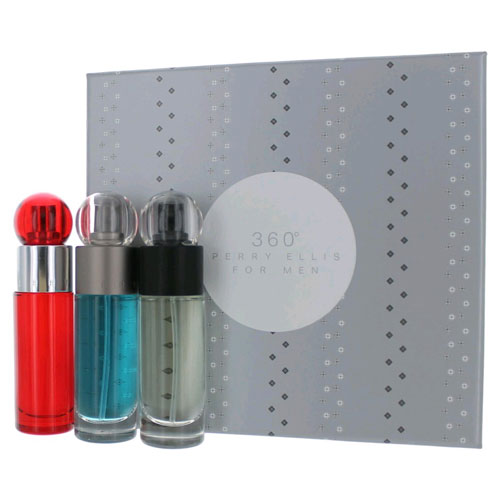 Perry Ellis 360 Men (Trio) Eau de Toilette (EDT) 1.0 oz / 30 ml Gift Set | wmafusion:844061014404