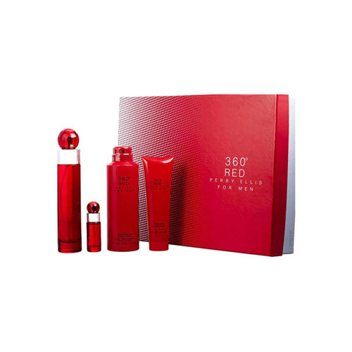 Perry Ellis 360 Red by for Women - 3 Pc Gift Set 3.4oz EDP Spray, 7.5ml EDP Mini Spray, 3oz Shower Gel | wmafusion:844061015678