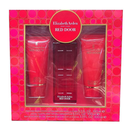 Set Elizabeth Arden Red Door Woman (3Pcs) Eau de Toilette (EDT) 3.4 oz / 100 ml, Body Lotion 3.4 oz / 100 ml / Shower Gel 3.4 oz / 100 ml (Window Set) | wmafusion:85805374938
