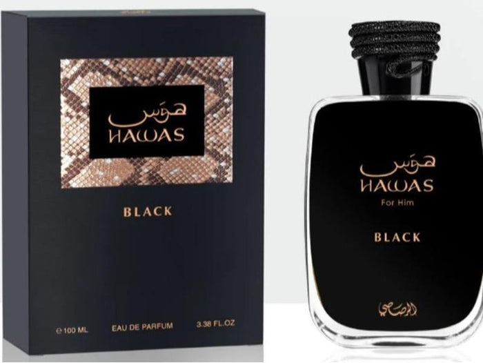Rasasi Hawas Black Men Eau de Parfum (EDP) 3.4 oz / 100 ml